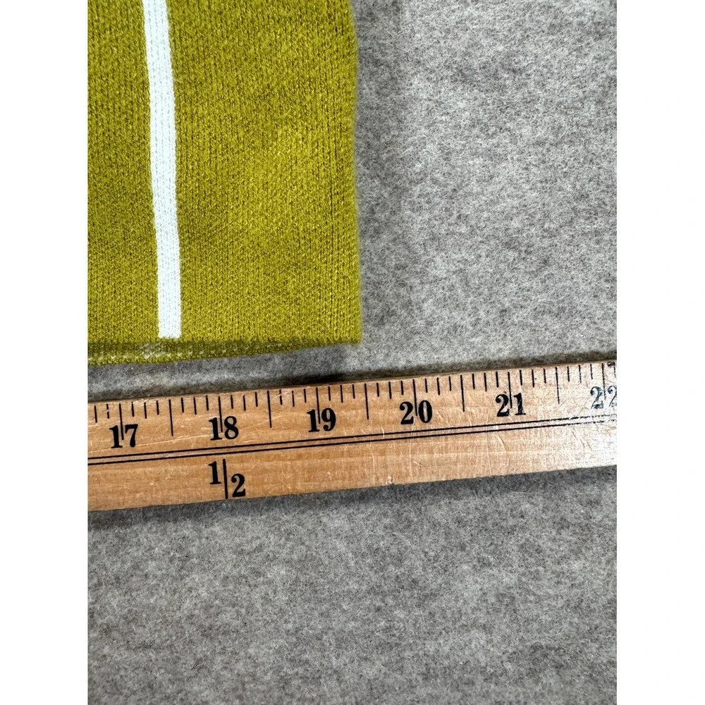 Cynthia Rowley Sweater Women Medium Green White Windowpane Long Sleeve Mock Neck